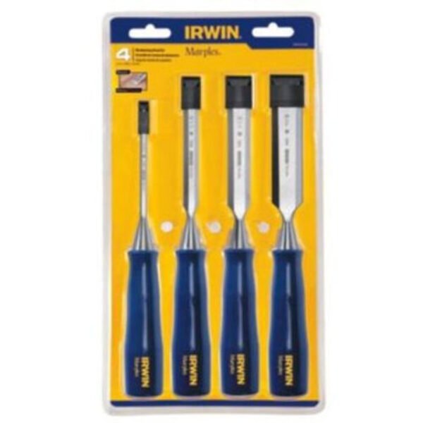 Irwin Marples 4-Piece Blue Chip Bevel Edge Woodworking Chisel Set #M444S4N (6 Sets)